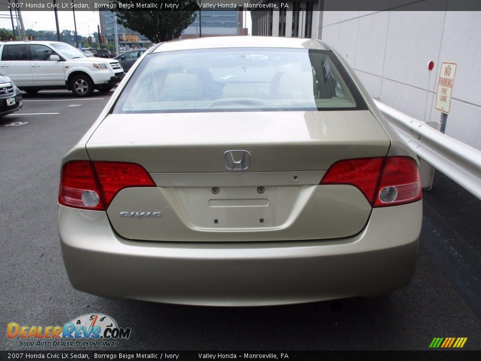 2007 Honda Civic LX Sedan Borrego Beige Metallic / Ivory Photo #5