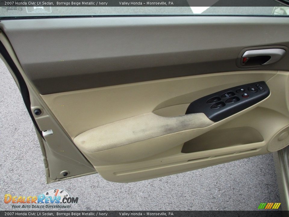 2007 Honda Civic LX Sedan Borrego Beige Metallic / Ivory Photo #10