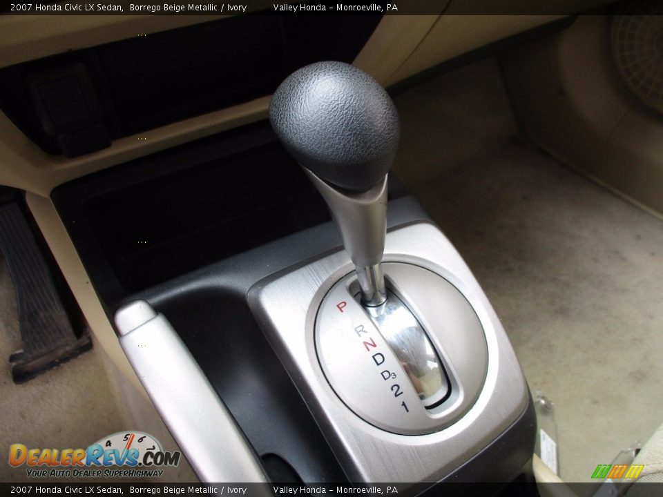 2007 Honda Civic LX Sedan Borrego Beige Metallic / Ivory Photo #14