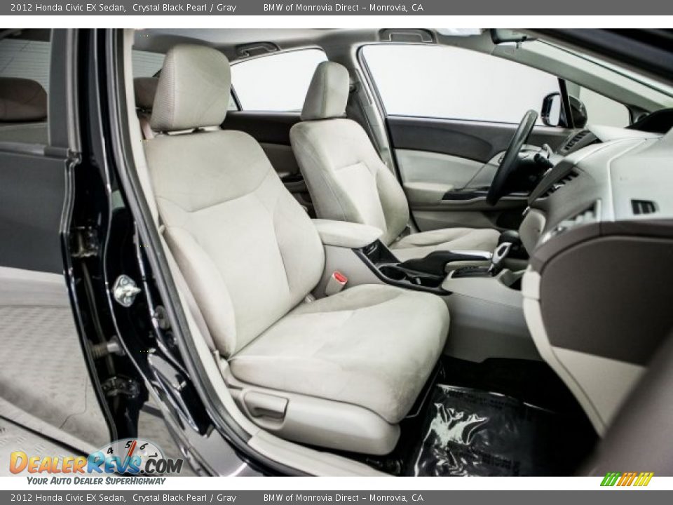2012 Honda Civic EX Sedan Crystal Black Pearl / Gray Photo #6