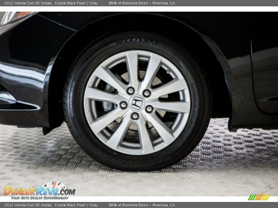 2012 Honda Civic EX Sedan Crystal Black Pearl / Gray Photo #8