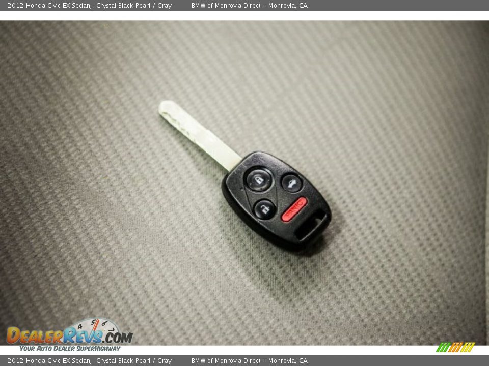 2012 Honda Civic EX Sedan Crystal Black Pearl / Gray Photo #11