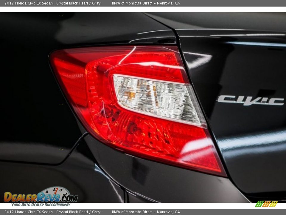 2012 Honda Civic EX Sedan Crystal Black Pearl / Gray Photo #24