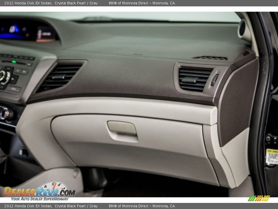 2012 Honda Civic EX Sedan Crystal Black Pearl / Gray Photo #25