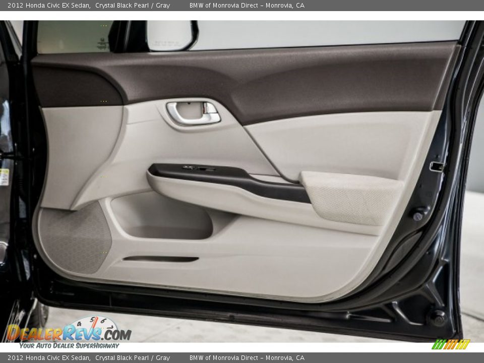 2012 Honda Civic EX Sedan Crystal Black Pearl / Gray Photo #27