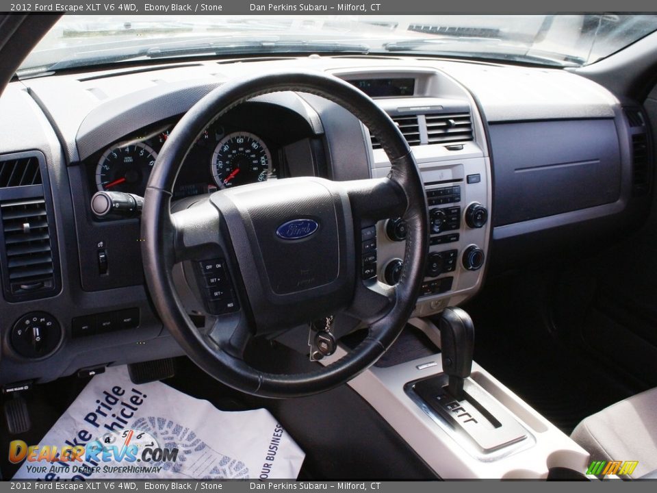 2012 Ford Escape XLT V6 4WD Ebony Black / Stone Photo #5