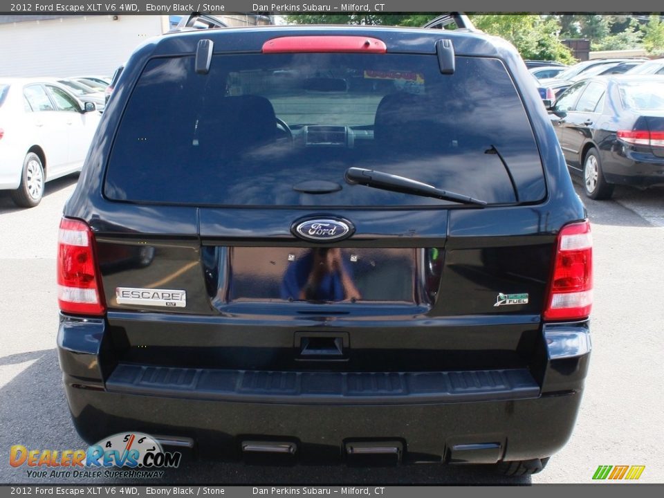 2012 Ford Escape XLT V6 4WD Ebony Black / Stone Photo #7