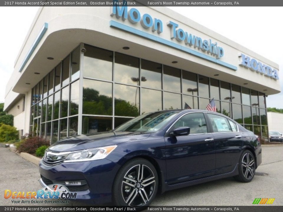 2017 Honda Accord Sport Special Edition Sedan Obsidian Blue Pearl / Black Photo #1
