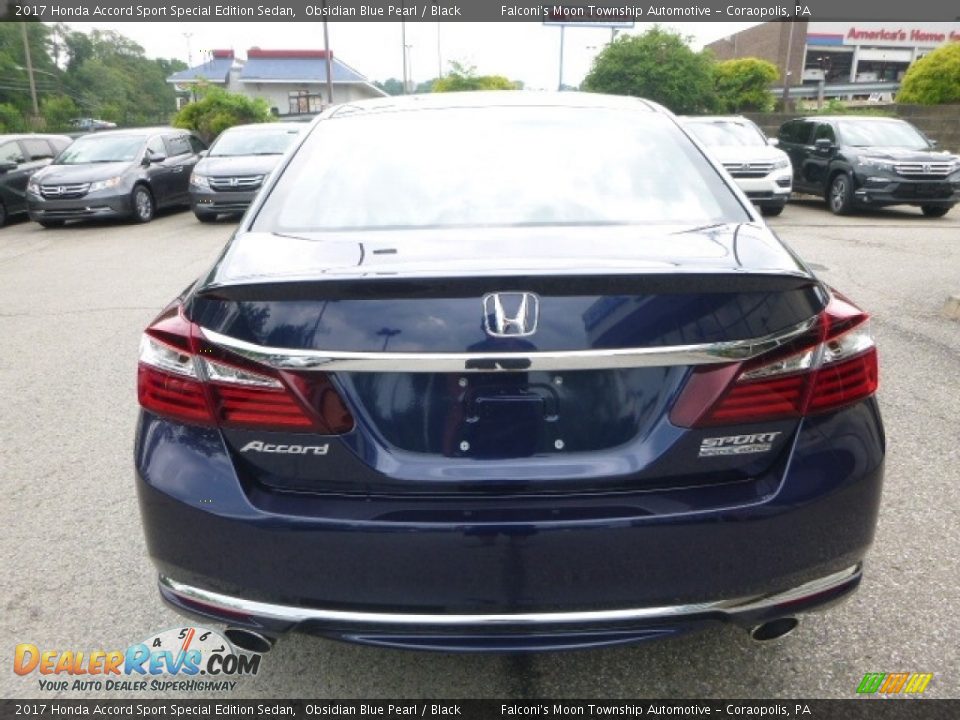 2017 Honda Accord Sport Special Edition Sedan Obsidian Blue Pearl / Black Photo #3