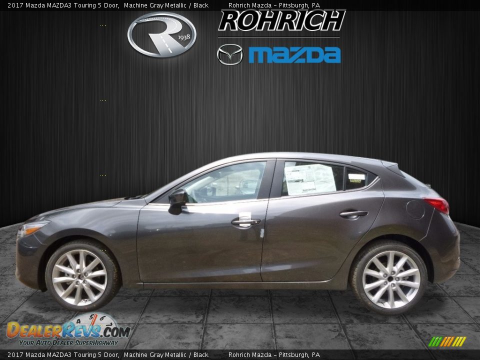 2017 Mazda MAZDA3 Touring 5 Door Machine Gray Metallic / Black Photo #3