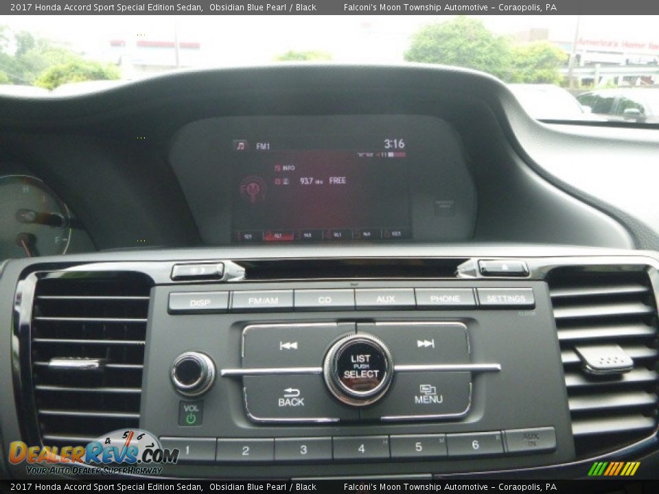 2017 Honda Accord Sport Special Edition Sedan Obsidian Blue Pearl / Black Photo #14