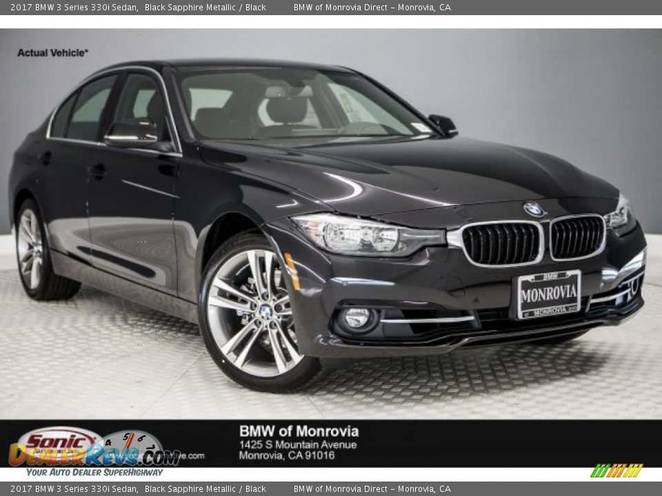 2017 BMW 3 Series 330i Sedan Black Sapphire Metallic / Black Photo #1