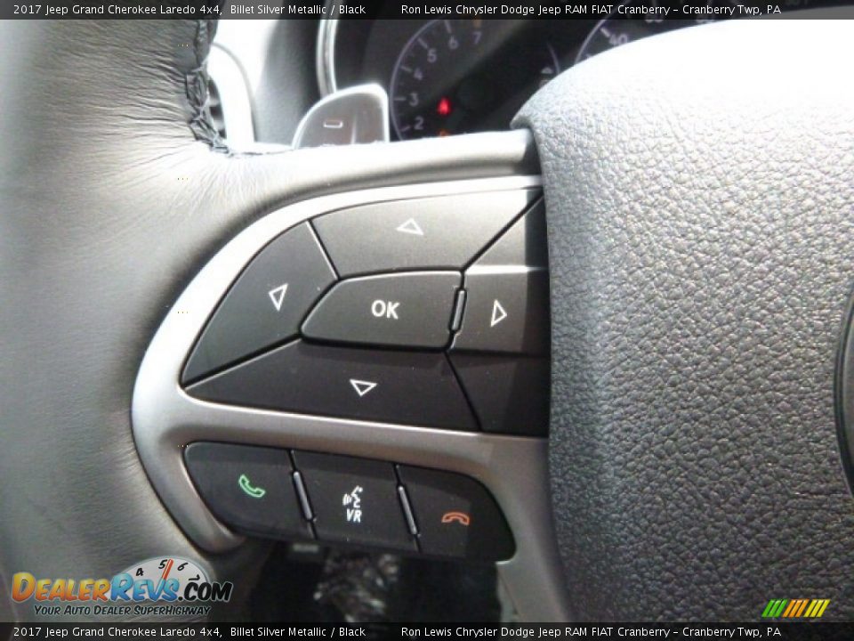 2017 Jeep Grand Cherokee Laredo 4x4 Billet Silver Metallic / Black Photo #19