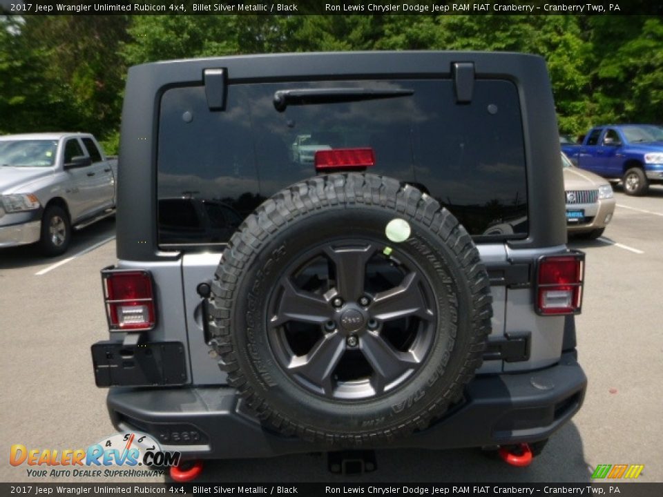 2017 Jeep Wrangler Unlimited Rubicon 4x4 Billet Silver Metallic / Black Photo #4
