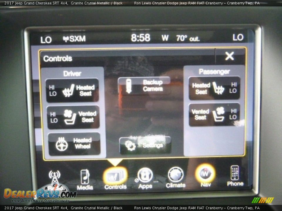 2017 Jeep Grand Cherokee SRT 4x4 Granite Crystal Metallic / Black Photo #18