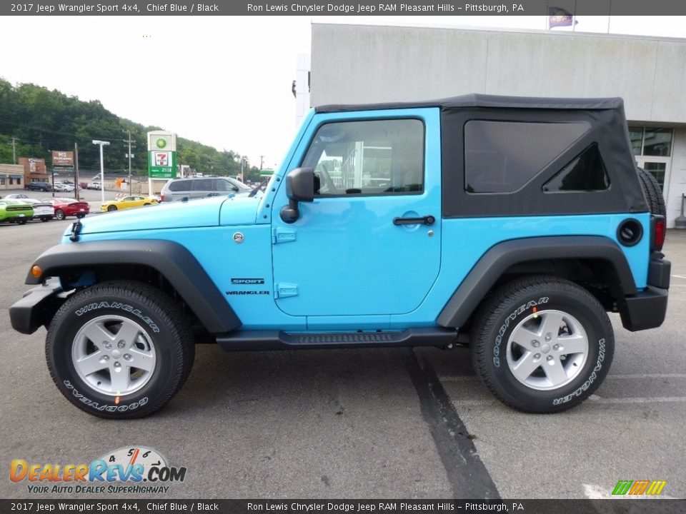 2017 Jeep Wrangler Sport 4x4 Chief Blue / Black Photo #2