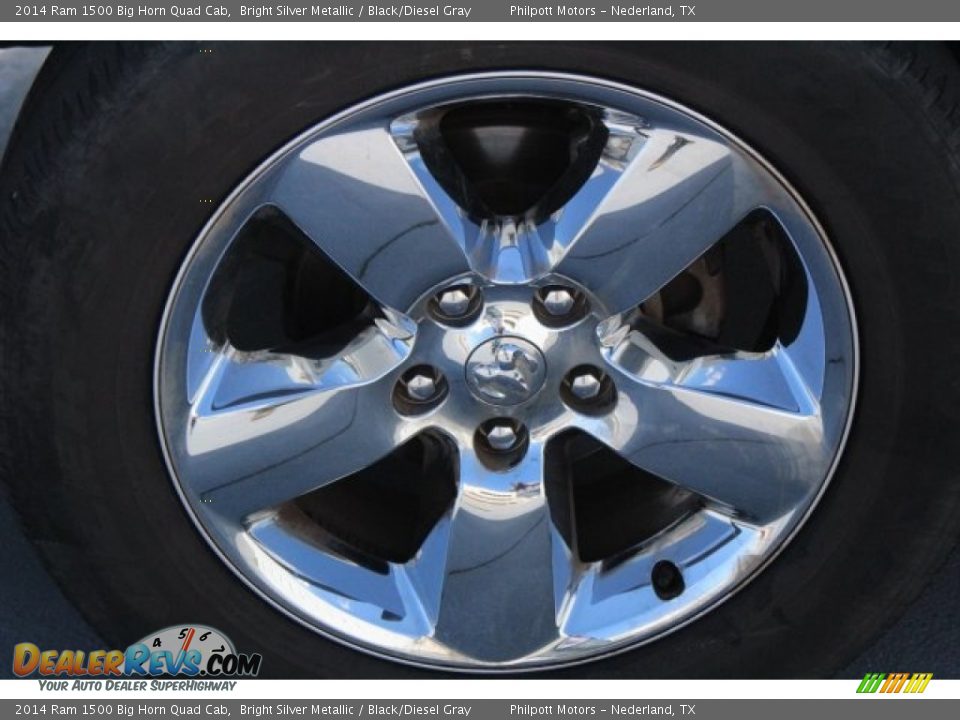 2014 Ram 1500 Big Horn Quad Cab Bright Silver Metallic / Black/Diesel Gray Photo #4