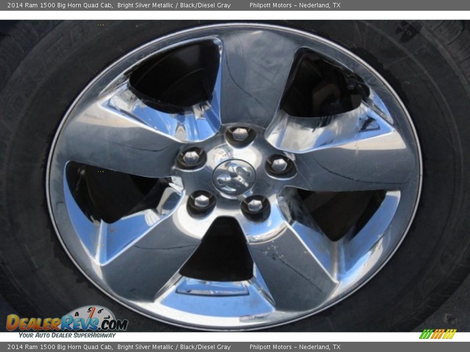 2014 Ram 1500 Big Horn Quad Cab Bright Silver Metallic / Black/Diesel Gray Photo #5