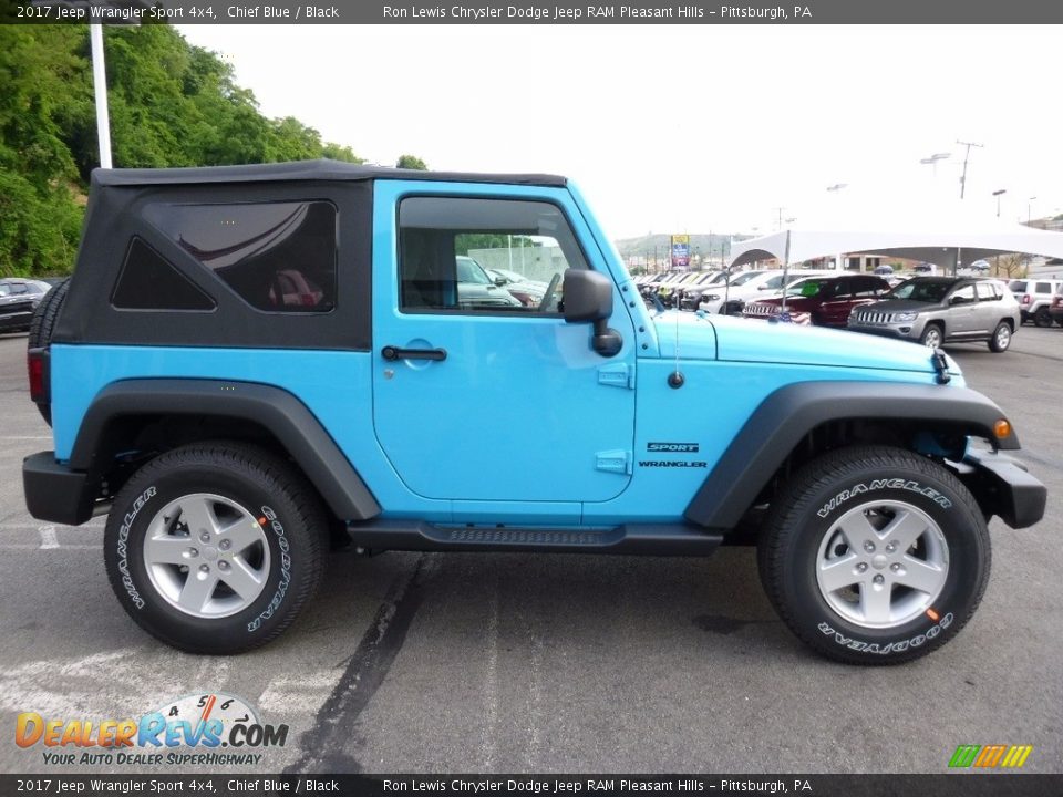 2017 Jeep Wrangler Sport 4x4 Chief Blue / Black Photo #8