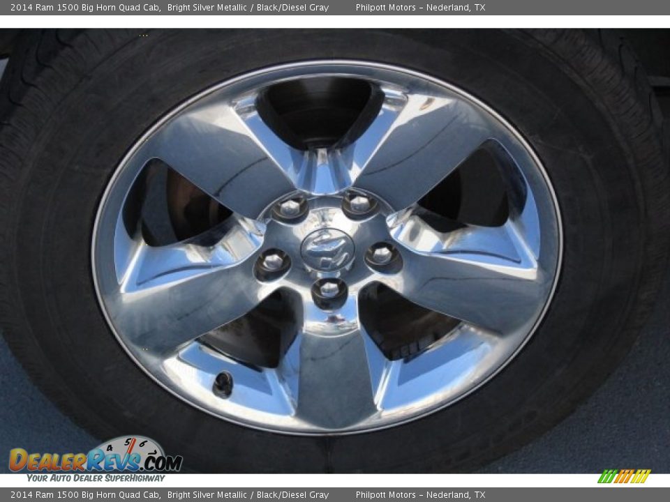 2014 Ram 1500 Big Horn Quad Cab Bright Silver Metallic / Black/Diesel Gray Photo #9
