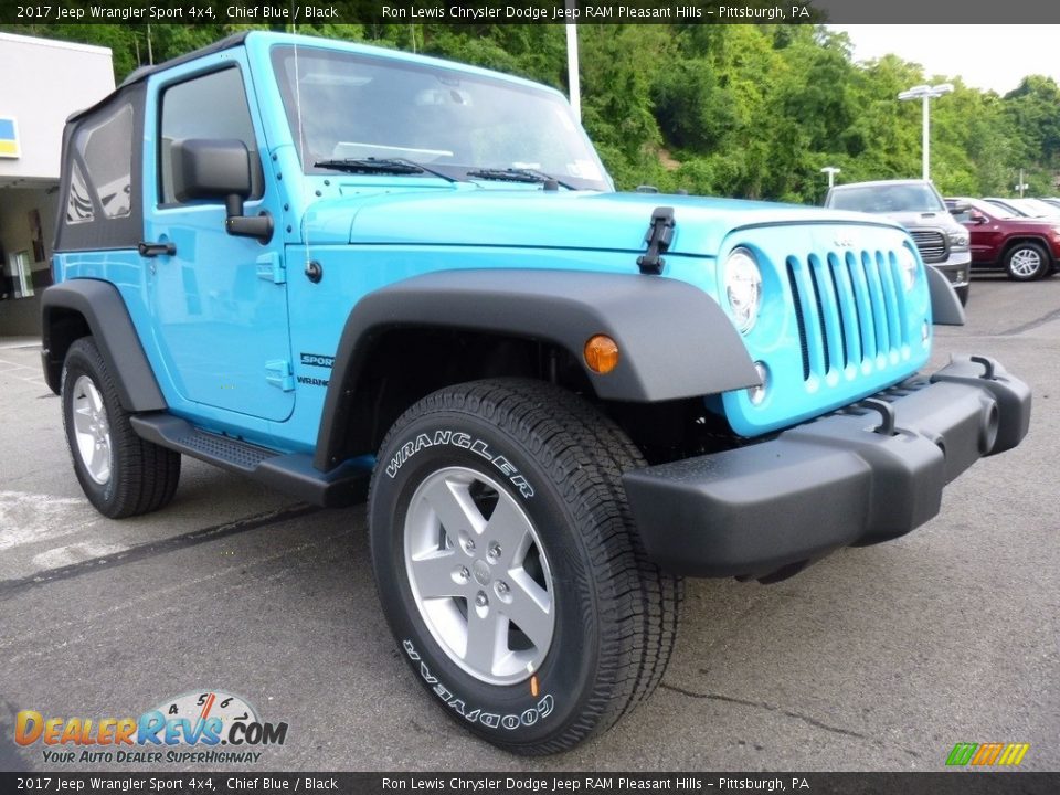 2017 Jeep Wrangler Sport 4x4 Chief Blue / Black Photo #9