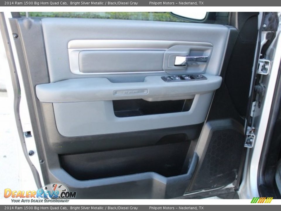 2014 Ram 1500 Big Horn Quad Cab Bright Silver Metallic / Black/Diesel Gray Photo #11