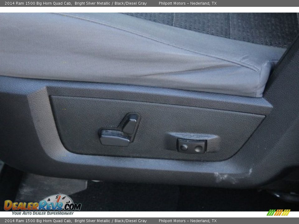 2014 Ram 1500 Big Horn Quad Cab Bright Silver Metallic / Black/Diesel Gray Photo #14