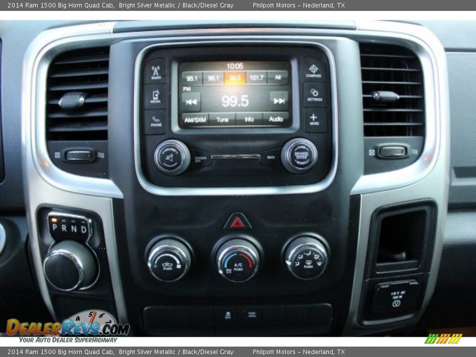 2014 Ram 1500 Big Horn Quad Cab Bright Silver Metallic / Black/Diesel Gray Photo #15
