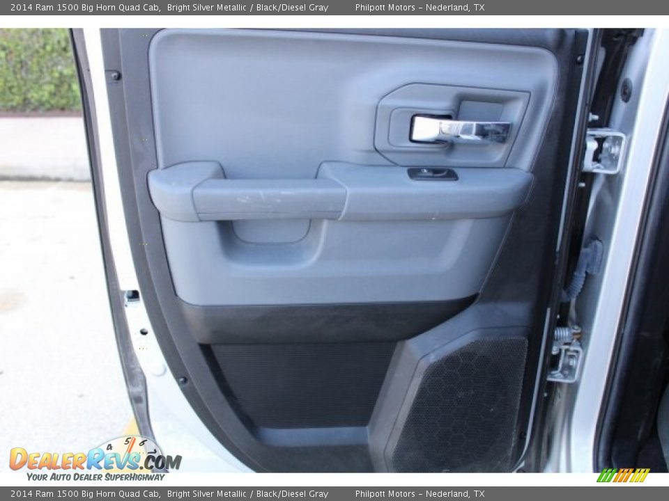 2014 Ram 1500 Big Horn Quad Cab Bright Silver Metallic / Black/Diesel Gray Photo #19