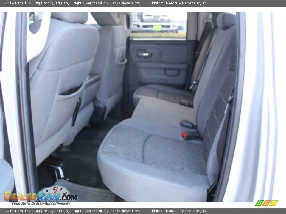 2014 Ram 1500 Big Horn Quad Cab Bright Silver Metallic / Black/Diesel Gray Photo #20