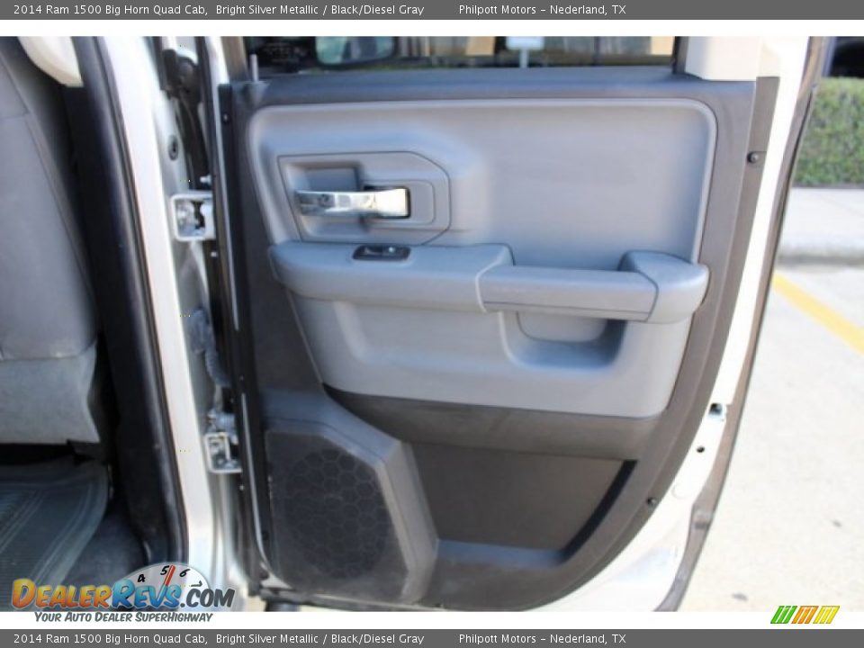 2014 Ram 1500 Big Horn Quad Cab Bright Silver Metallic / Black/Diesel Gray Photo #24