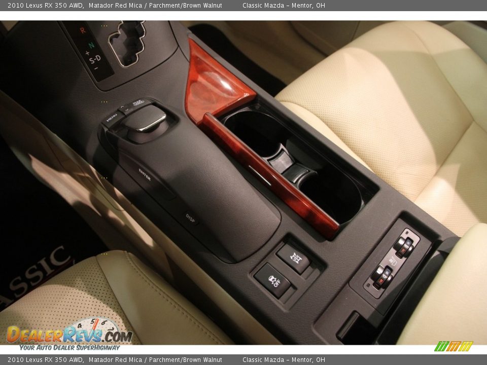 2010 Lexus RX 350 AWD Matador Red Mica / Parchment/Brown Walnut Photo #17