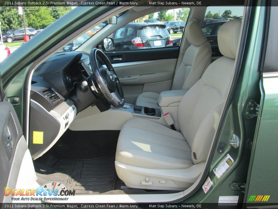 2011 Subaru Outback 2.5i Premium Wagon Cypress Green Pearl / Warm Ivory Photo #12