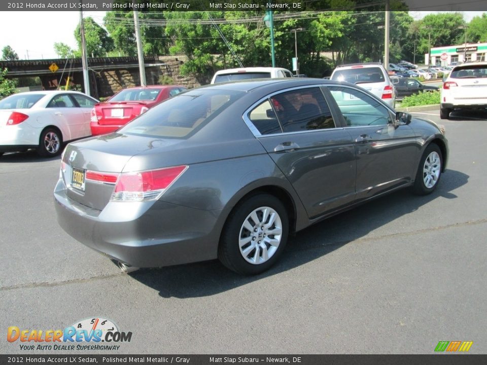2012 Honda Accord LX Sedan Polished Metal Metallic / Gray Photo #6