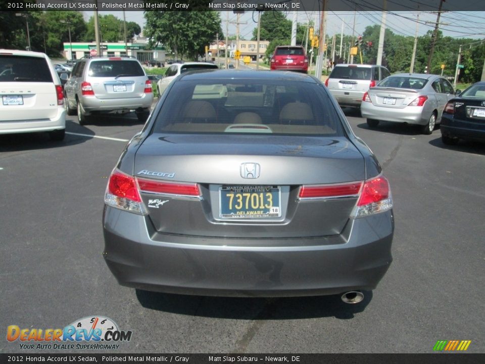 2012 Honda Accord LX Sedan Polished Metal Metallic / Gray Photo #7