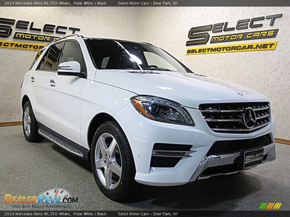 2014 Mercedes-Benz ML 350 4Matic Polar White / Black Photo #3