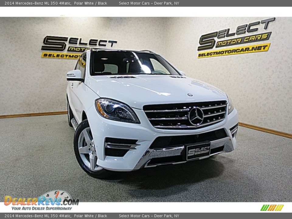 2014 Mercedes-Benz ML 350 4Matic Polar White / Black Photo #12