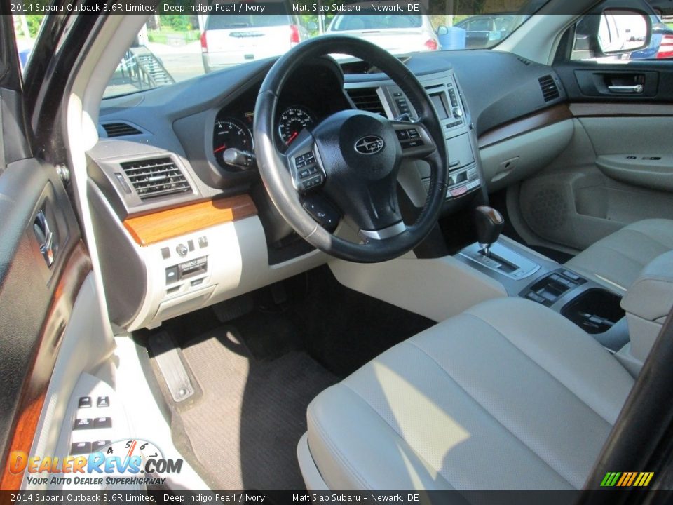 2014 Subaru Outback 3.6R Limited Deep Indigo Pearl / Ivory Photo #12