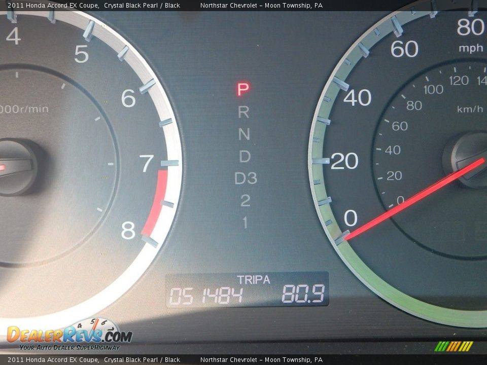 2011 Honda Accord EX Coupe Crystal Black Pearl / Black Photo #30