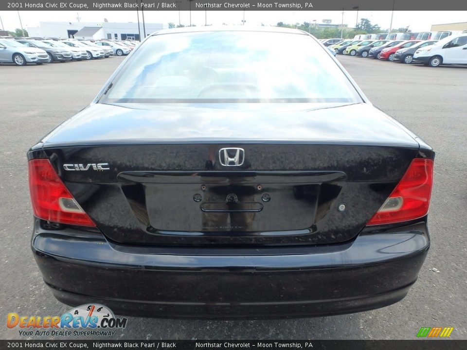 2001 Honda Civic EX Coupe Nighthawk Black Pearl / Black Photo #3