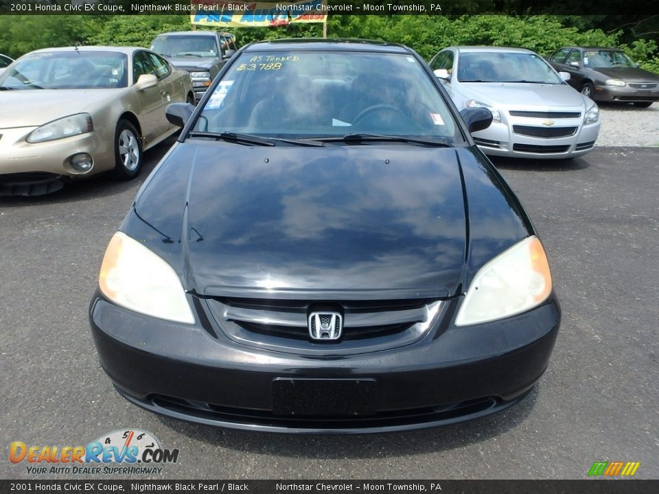 2001 Honda Civic EX Coupe Nighthawk Black Pearl / Black Photo #6