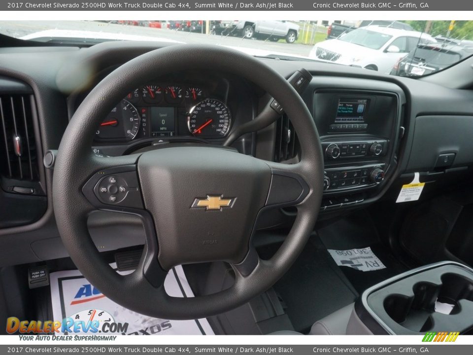 2017 Chevrolet Silverado 2500HD Work Truck Double Cab 4x4 Summit White / Dark Ash/Jet Black Photo #10