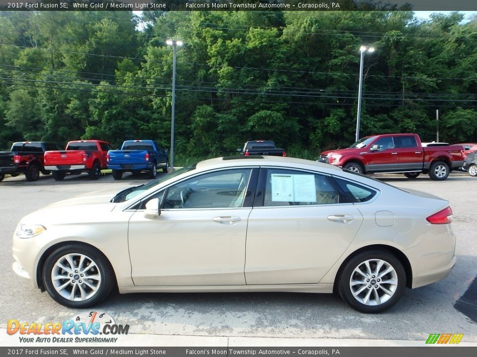 2017 Ford Fusion SE White Gold / Medium Light Stone Photo #6