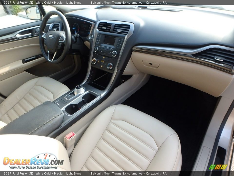 2017 Ford Fusion SE White Gold / Medium Light Stone Photo #12