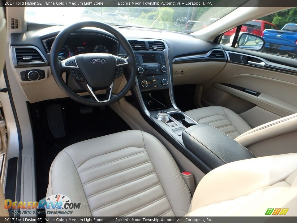 2017 Ford Fusion SE White Gold / Medium Light Stone Photo #18