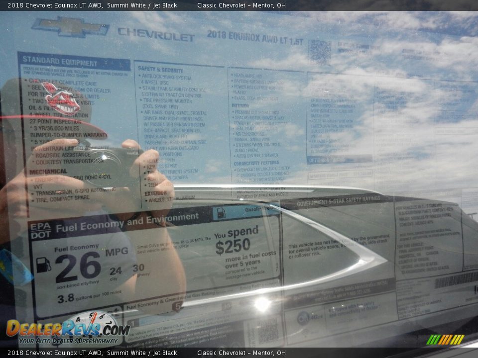 2018 Chevrolet Equinox LT AWD Summit White / Jet Black Photo #6