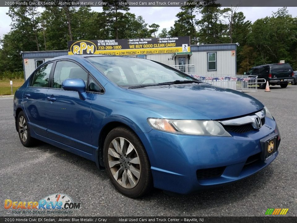2010 Honda Civic EX Sedan Atomic Blue Metallic / Gray Photo #1