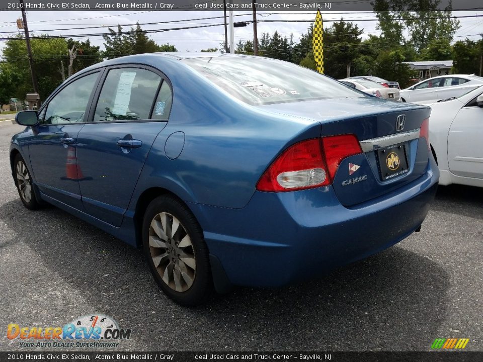2010 Honda Civic EX Sedan Atomic Blue Metallic / Gray Photo #2