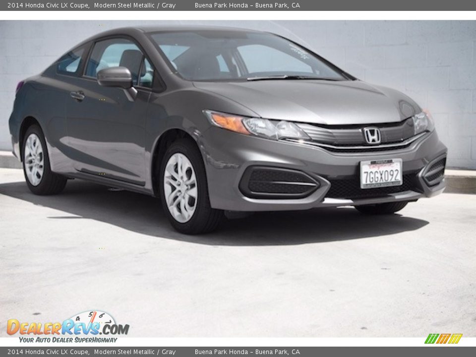 2014 Honda Civic LX Coupe Modern Steel Metallic / Gray Photo #1