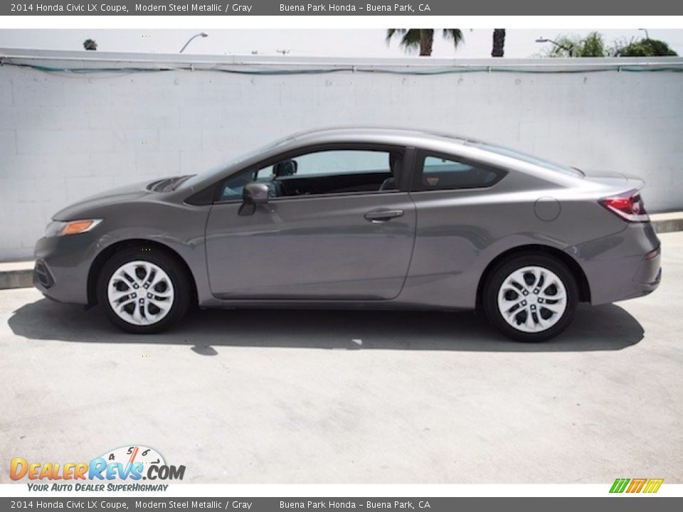 2014 Honda Civic LX Coupe Modern Steel Metallic / Gray Photo #8